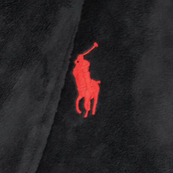 Polo Ralph Lauren Plush Microfiber Fleece Belted Men's Bathrobe S/M NWT Black - Picture 2 of 3